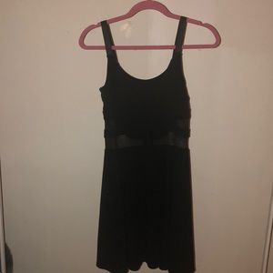 H&M Divided Black Skater Dress w/ mesh  Size M